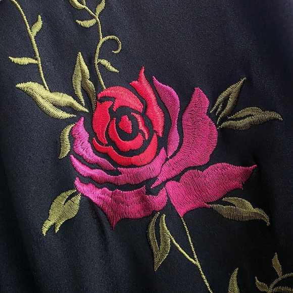 Vintage Victoria Secret Deadstock 2002 Whimsigoth Roses Silk Slip Dress - Picture 6 of 9